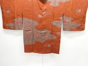 未使用品　絞り霞取りに花模様絵羽道行コート